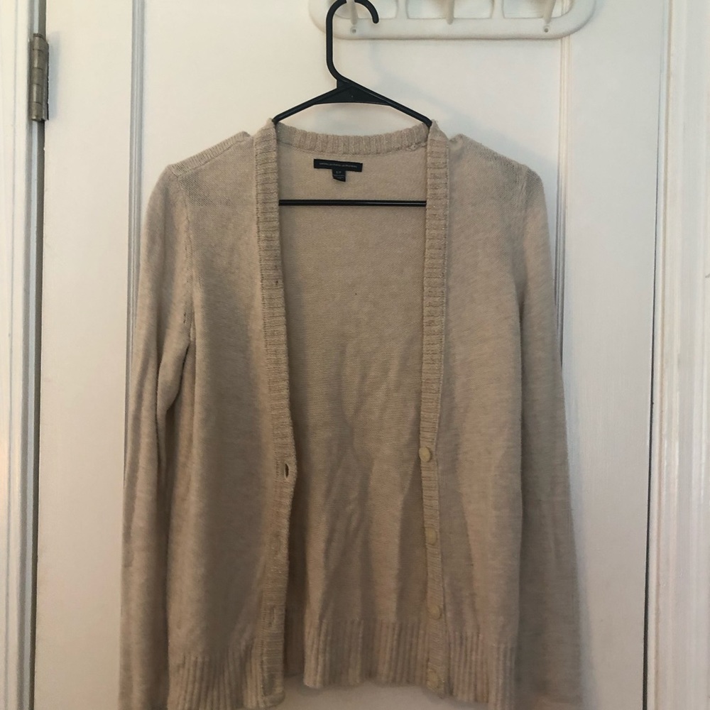 Cream and gold America Eagle Cardigan